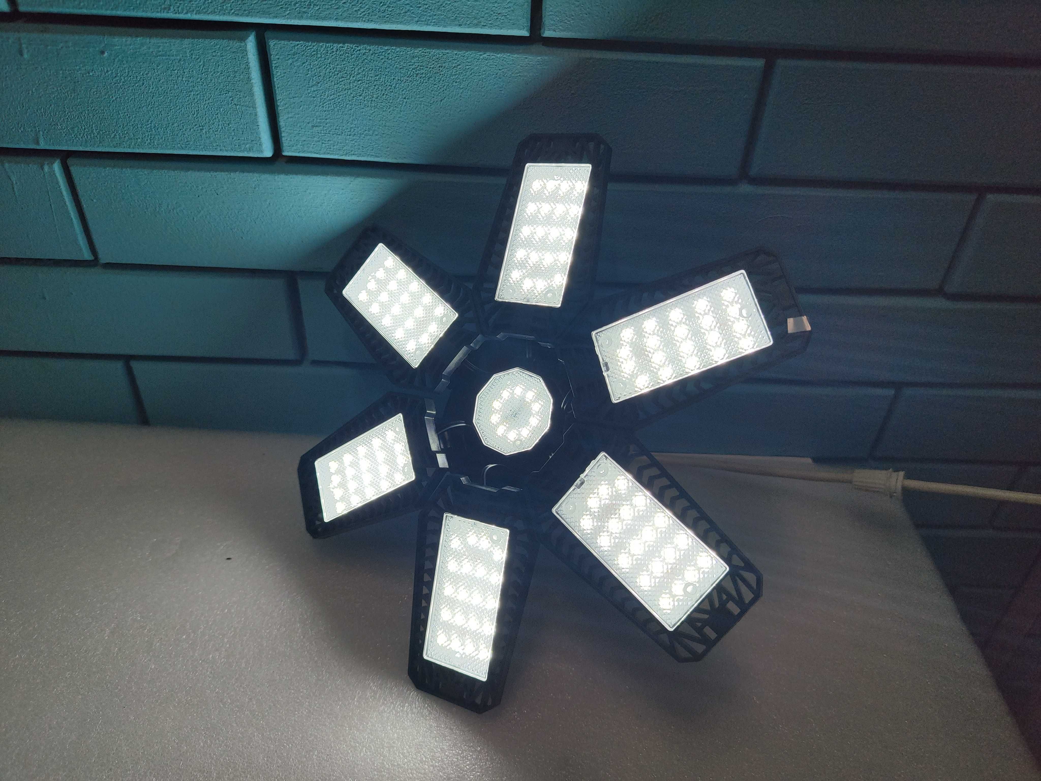 TASINUO 185W LED лампа с 6+1 панели за гаражи и работилници