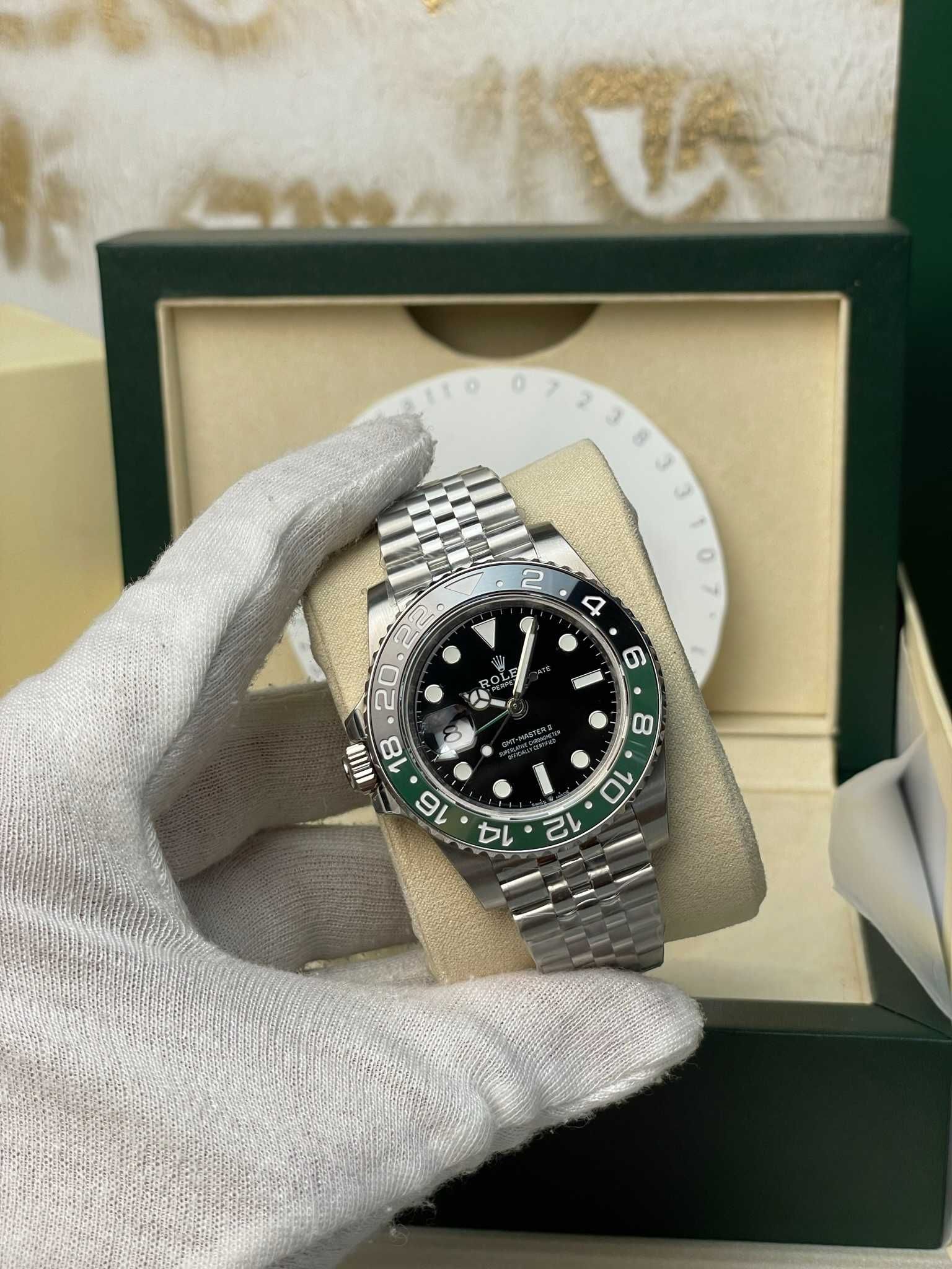 Rolex GMT Master II Sprite Jubilee 40 MM Bezel Ceramic Verde Green