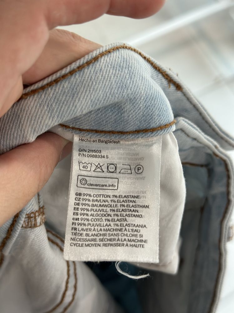 Дамски дънки H&M светлосини, размер 38