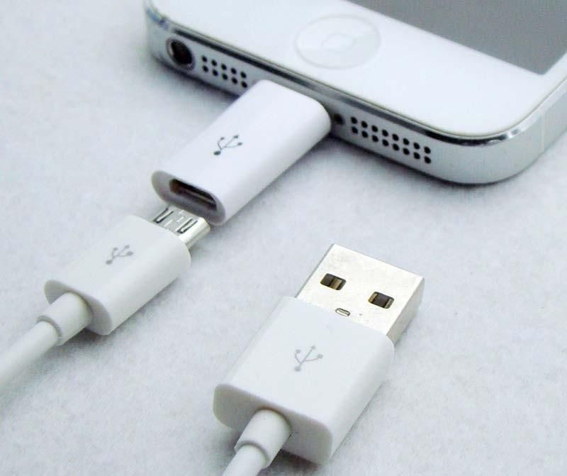 Преходник от Lightning iPhone 5 6 7 8 10 12 X Micro USB OTG DigitalOne