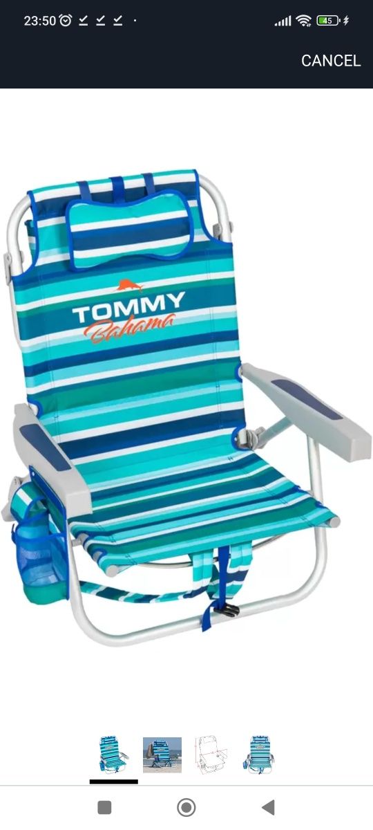 Tommy Bahama плажен стол  шезлонг тип раница