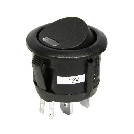 Intrerupator auto Carpoint 12V 20A rotund diametru 20mm, On/Off cu led