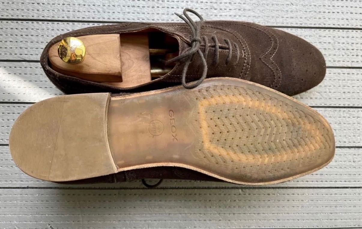 Pantofi GEOX barbati piele intoarsa maro 44