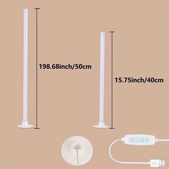 LED Лампа 40см – 3 Цвята Светлина и Дистанционно