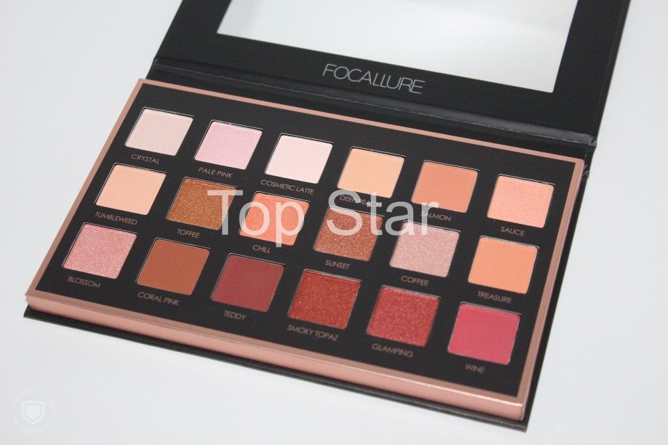 Trusa 18 farduri de pleoape Focallure We Care Your Favors, 02 Neutrals