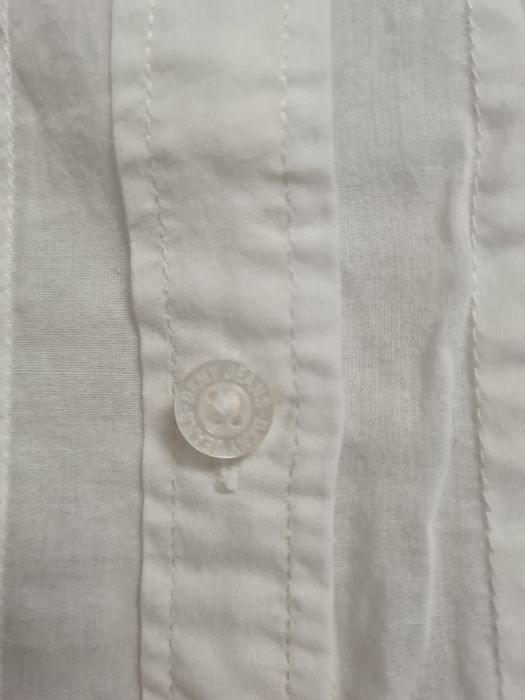 Бяла ефирна риза DKNY