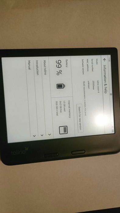 Четец за електронни книги /e-book reader Tolino Vision 6/kobo libra 2