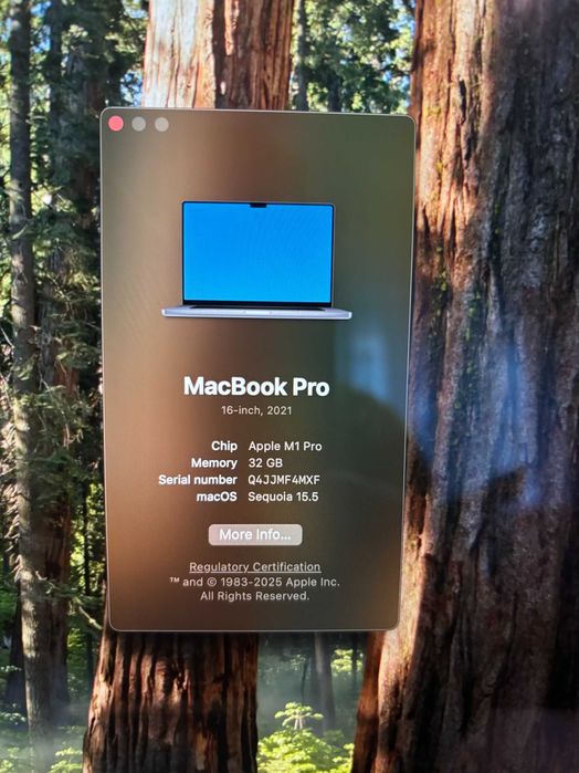 Apple MacBook Pro 16" 2021 M1 32RAM 1TB