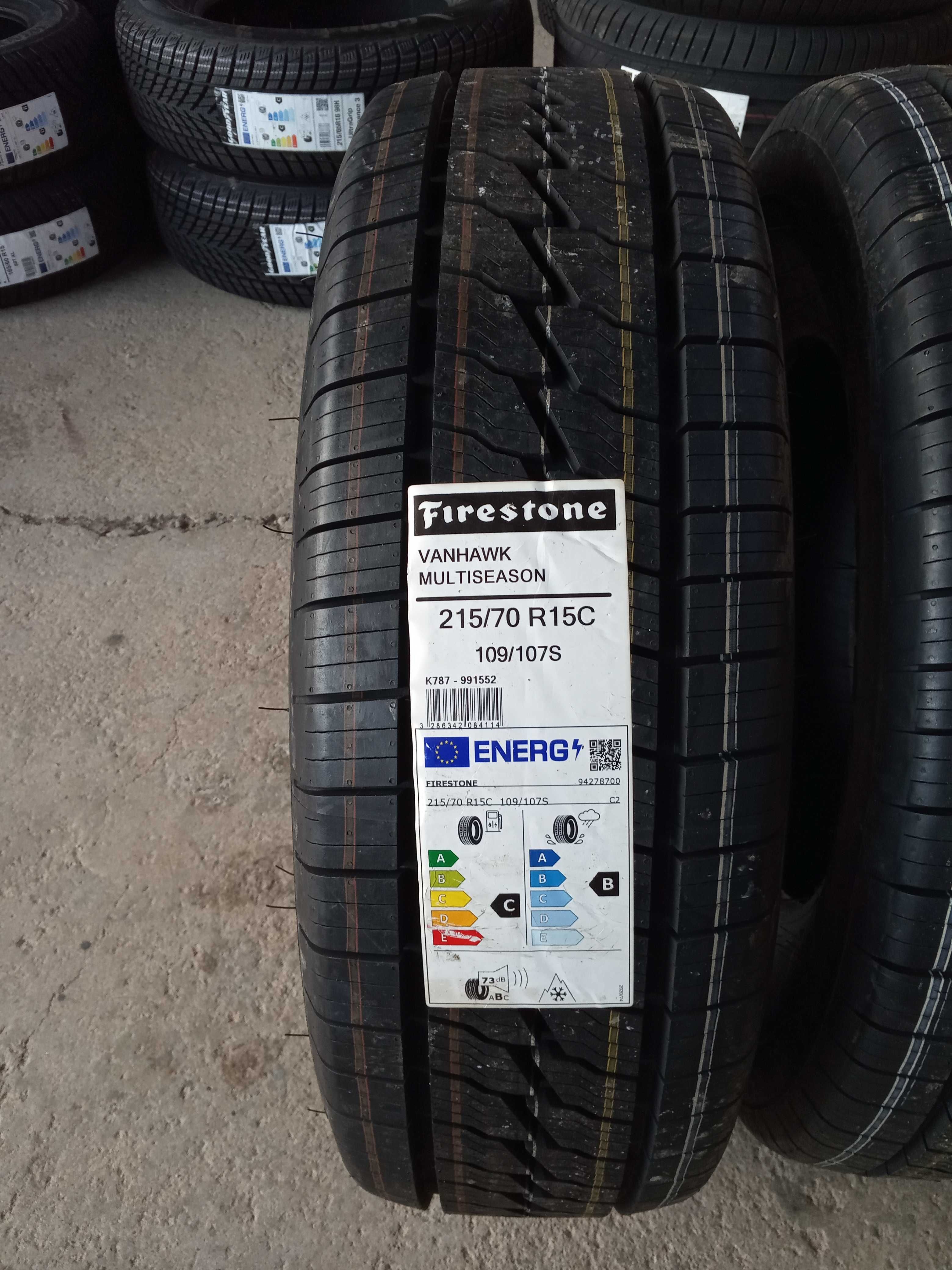 2 Нови всесезонни бусови гуми 215/70R15C Firestone VanMultiSeason 109S