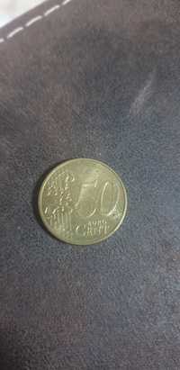 Monedă 50 euro cenți anul 2002
