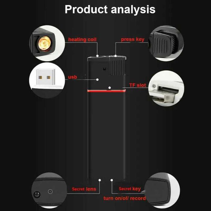 Bricheta camera spion Spy bricheta microfon WIFI