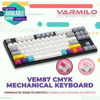 СКИДКА! RU/ENG!(свитчи Red) VARMILO VA87M Cmyk Механическая Клавиатура