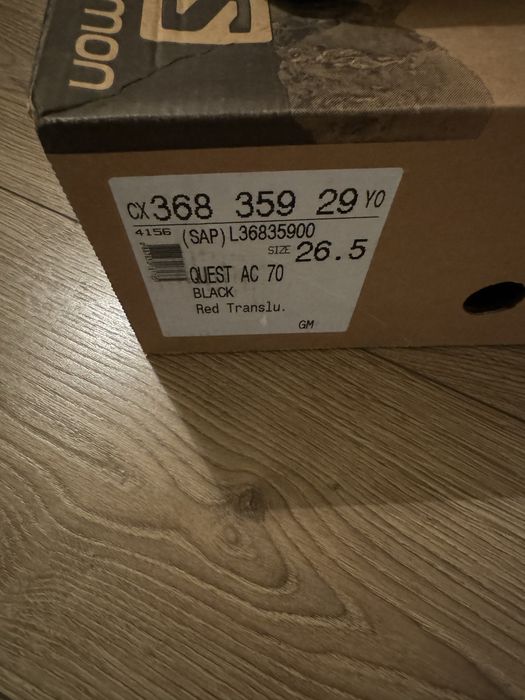 Clapari Salomon Quest AC 70 Negru/Rosu, 26.5