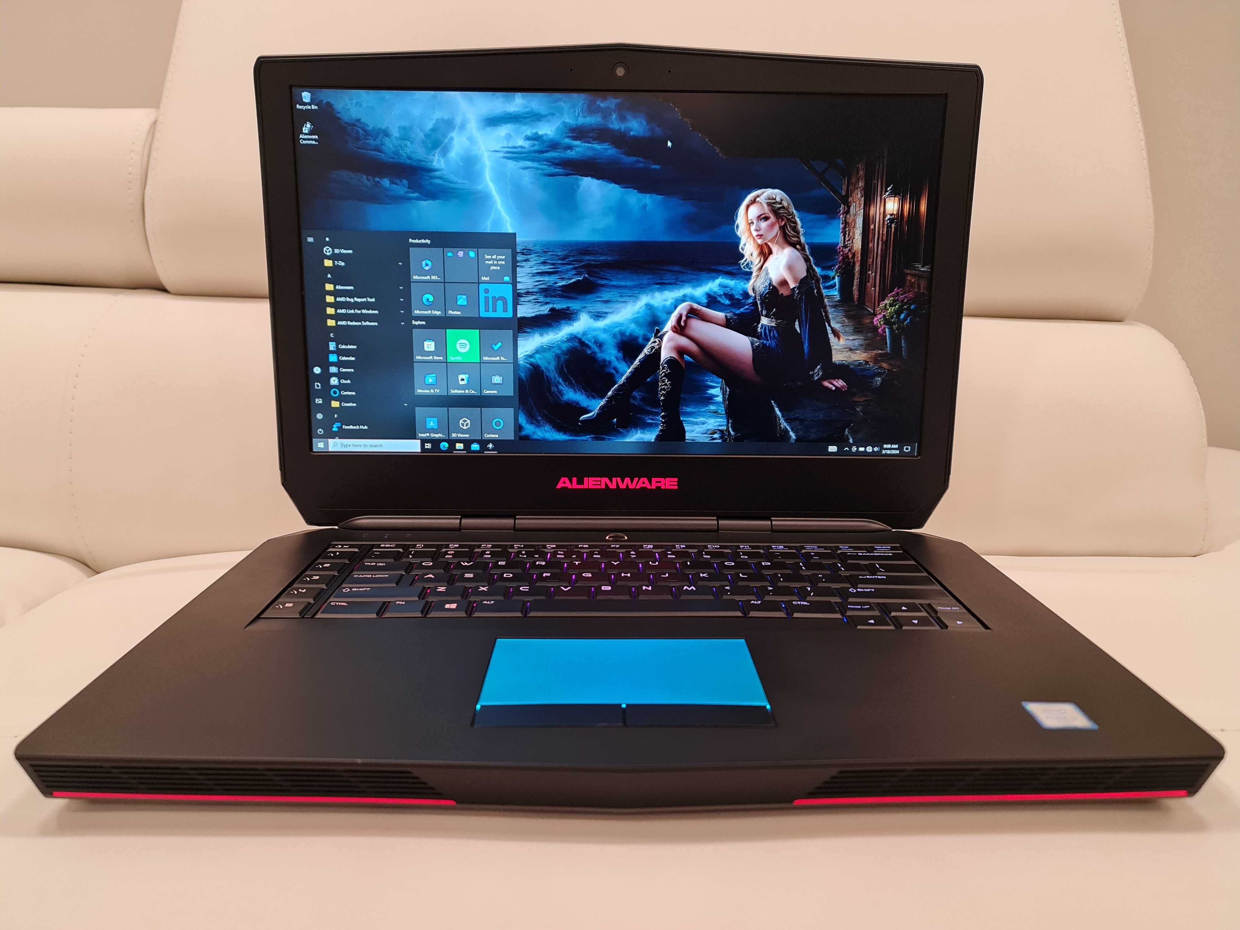 Laptop gaming ALIENWARE, intel core i7-6820HK ,video 6 gb , ram 16 gb