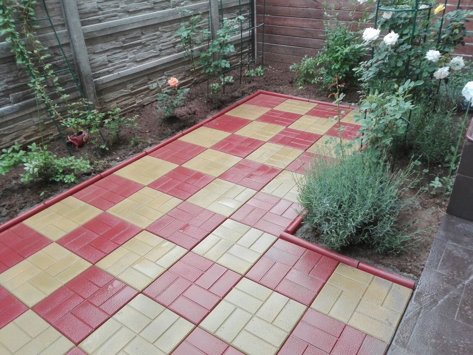Pavaje pentru casa si gradina Pavele modele diferite romb 3D patrate