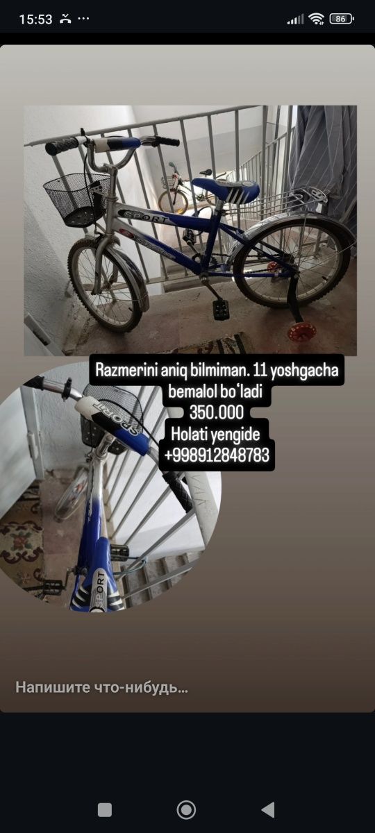Velosiped sotiladi