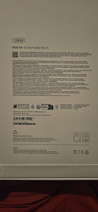 Apple iPad Air 13  M3 Chip (2025)  128GB   13"  WiFi & Cellular/5G  Sp