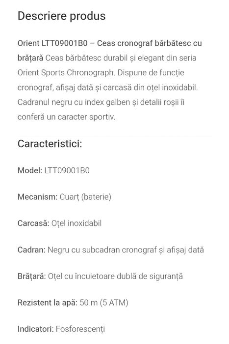 Ceas ORIENT cronograf!!!