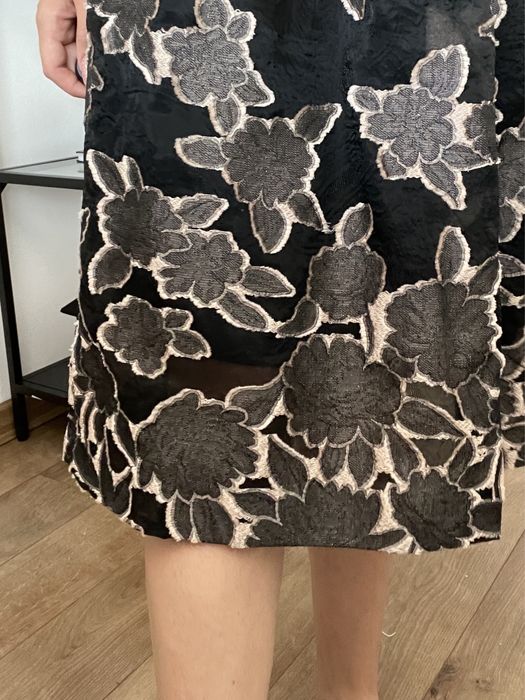 Fusta neagra HM eleganta organza marime 34