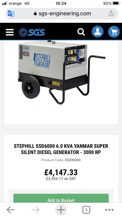 Generator  SSD6000-6kw 220-110v