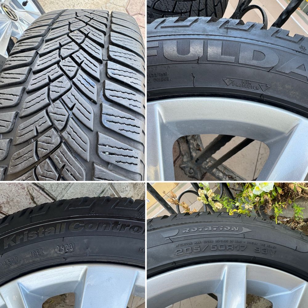 jante vw golf 7,golf 8 originale 16 sau 17 cu anvelope 205.50.17 iarna