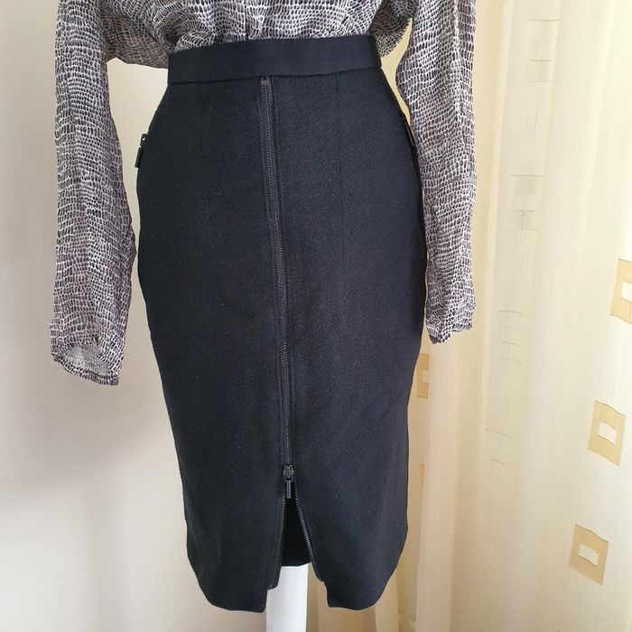 Fusta cu fermoar în fata designer Akris