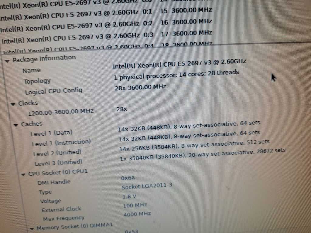 Procesor Xeon E5 2697v3 14 c 28 th 2,6Ghz 35MB cache Socket 2011