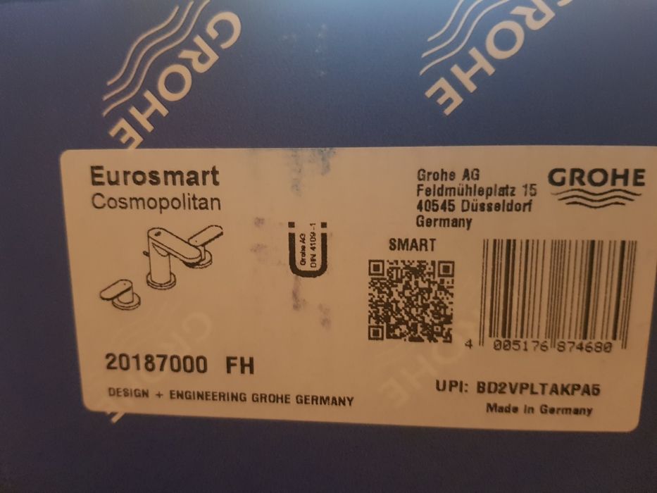 Vand baterie lavoar cu 3 gauri Grohe Eurosmart Cosmopolitan