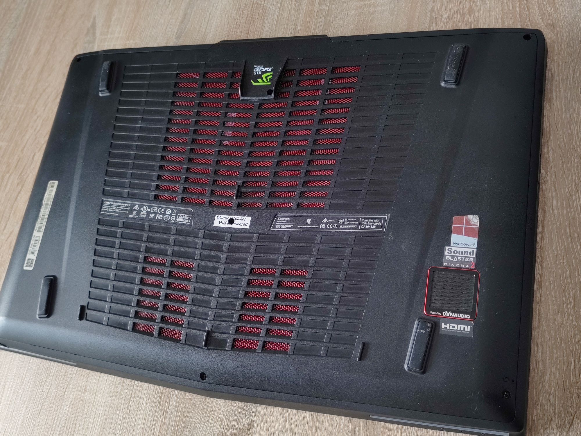 Laptop gamming MSI GT72 qd Dominator I7 Gtx970 24gb ram