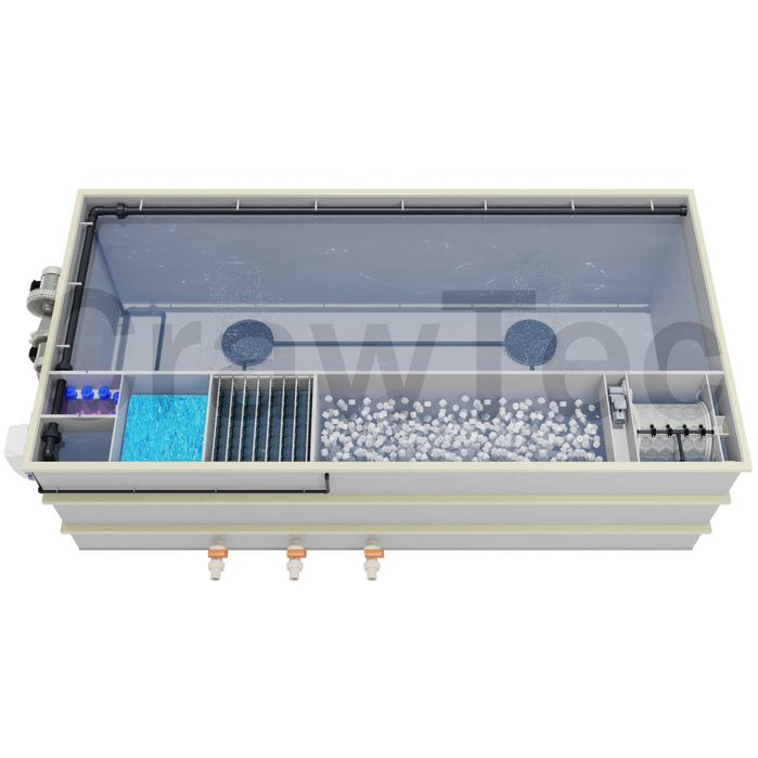 Sistem modular de recirculare a apei de 9 m³ pentru creșterea peștilor