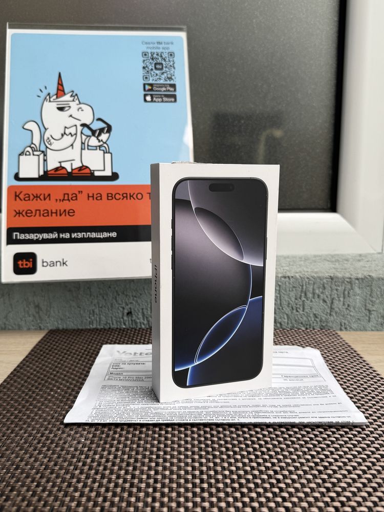 НОВ!36М ГАР /ЛИЗИНГ/ iPhone 16 Pro Max 256Gb Black / Natural Titanium