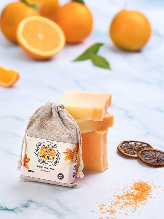 Sapun de casa 100% natural cu portocale