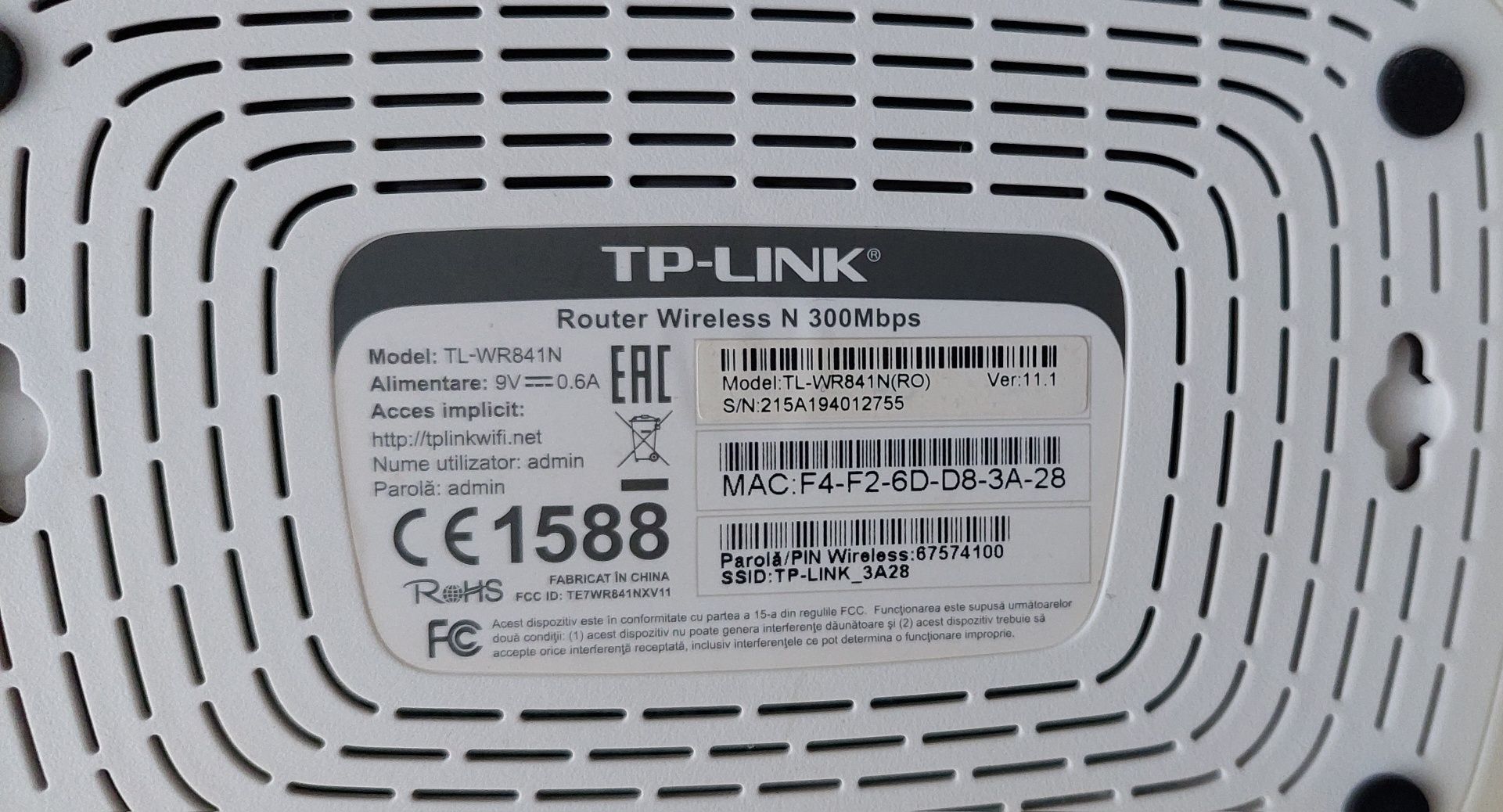 Vând router wireless 300 Mbps TP LINK
