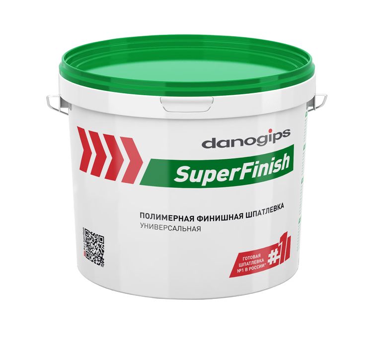Шпатлевка Danogips Allurpose 18кг шитрок суперфиниш полимерная готовая