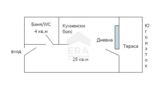 Едностаен, обзаведен, югоизточен апартамент за продажба, в нов комплек