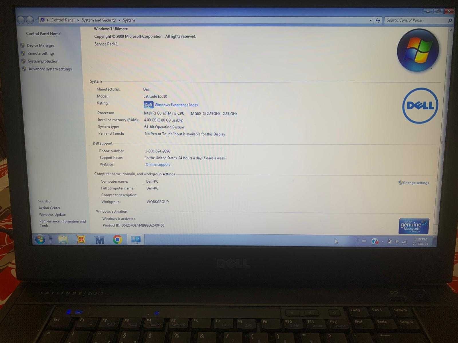 Laptop Dell Latitude E6510 + Lenovo S10e