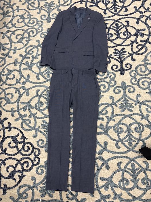 костюм и штаны синие glassman полностью новые