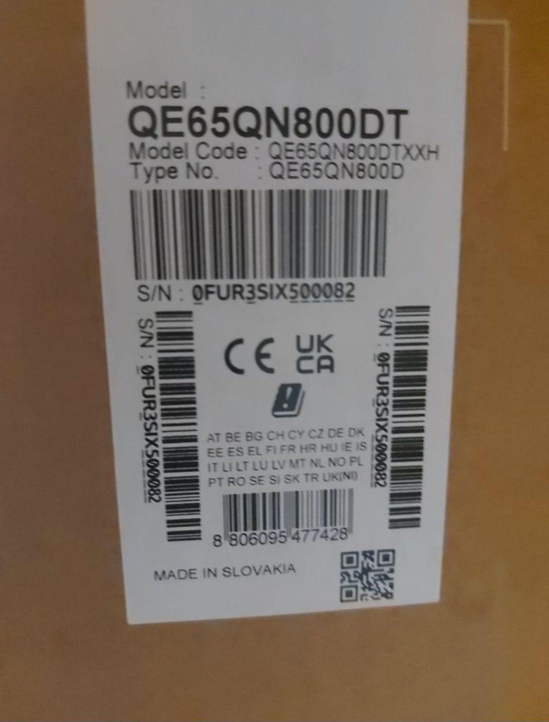 SAMSUNG QE-65QN800D 8K Qled smart tv