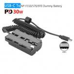 Alimentator USB-C NP-F550 pt Sony F550 F750 F960 F970 lampa, monitor