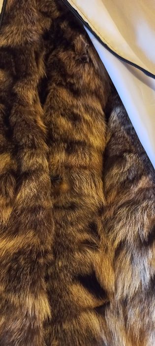 Къс кожух енот естествена кожа