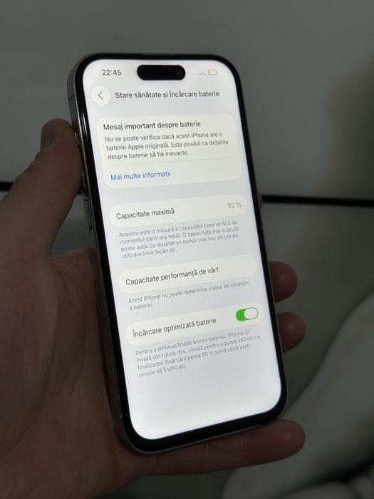 IPhone 14 Pro Silver-Baterie 92%