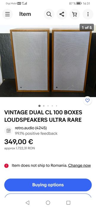 Dual CL100 boxe pick up 1015 radio CT16
