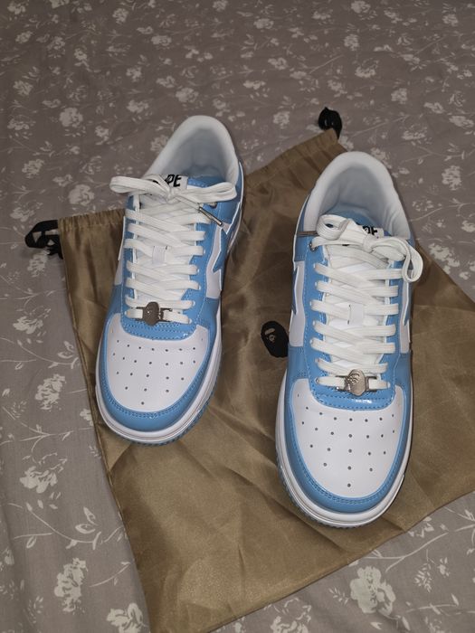 Vand Bape Sta Patent Leather Blue White