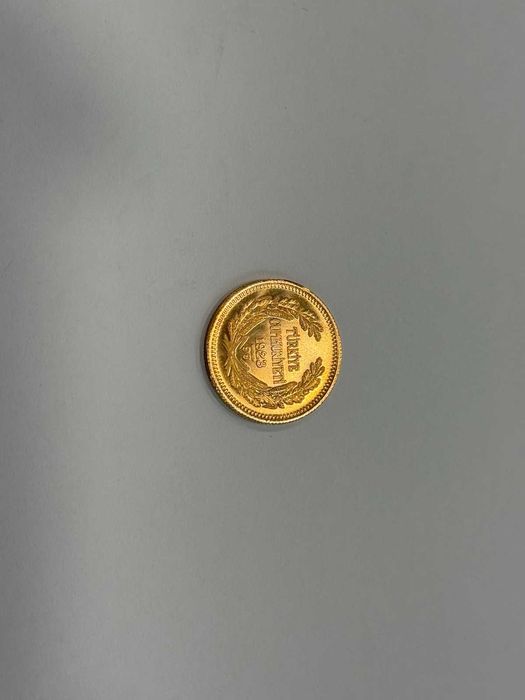 Златна монета 100 турски куруша „Ататюрк“ – 1923 г. Тегло: 7.21 грама