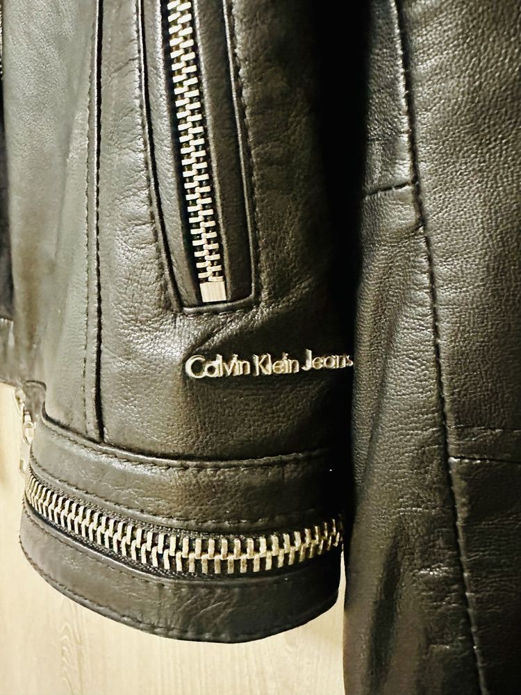 Calvin Klein яке естествена кожа