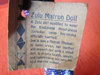 arta africana de colectie Zulu Matron Doll-margele-cadou rar