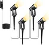 LED градински прожектори, 4x3W, 14M, топла светлина 3000K