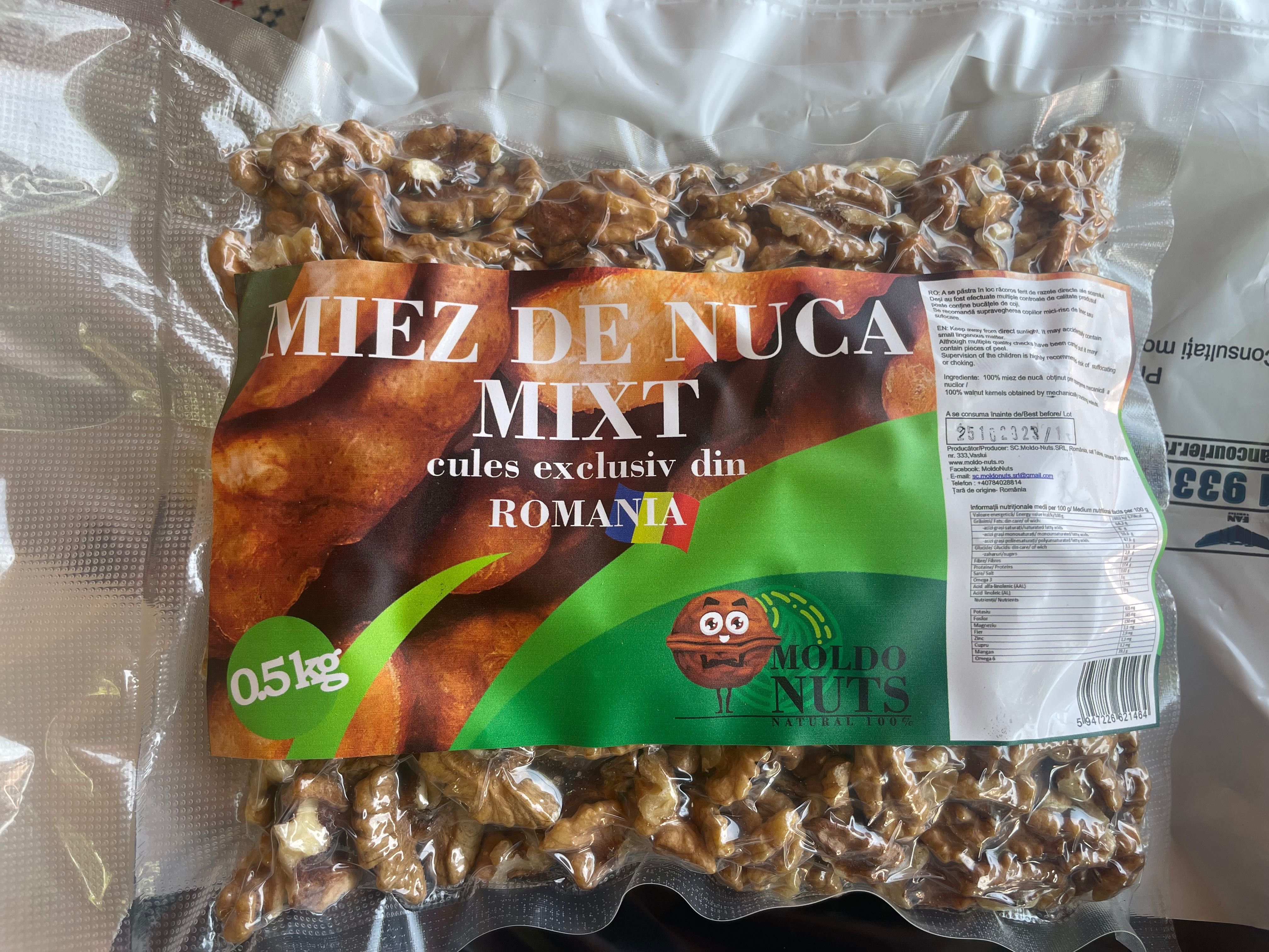 Miez de nuca vidat, 500 gr