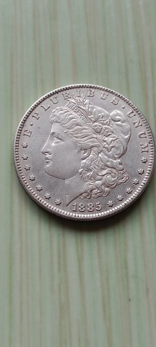 Monedă dolar american + 5 franci