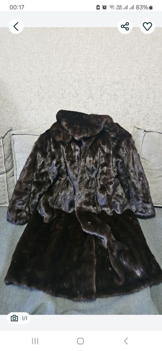 Шуба норковая с капюшоном